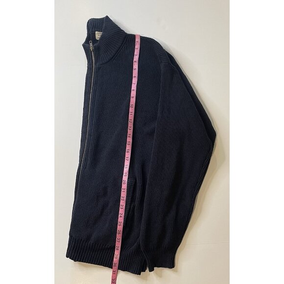 Vtg LL Bean Mens Thick Ribbed Cardigan Size XL Full Zip 90s Grunge Alternative‎ - Picture 6 of 11